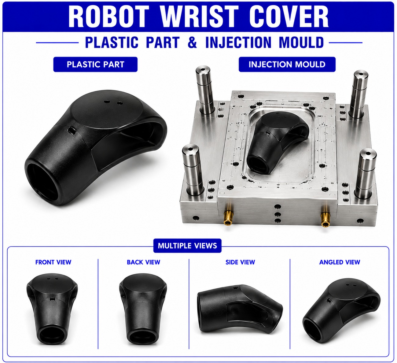 Robot Plastic Wrist Cover Mould and Moulding Services